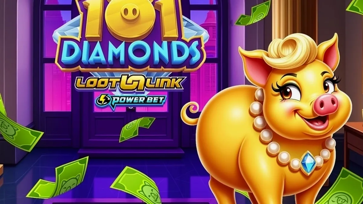 Tampilan visual slot 101 Diamonds dengan tema permata yang berkilau